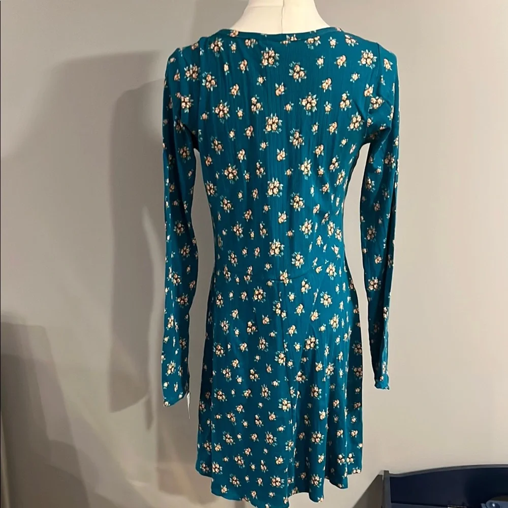 Art Class Blue Long Sleeve Sheath Dress - Picture 4 of 4